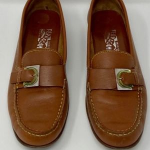 Salvatore Ferragamo Brown Loafers Narrow Size 10